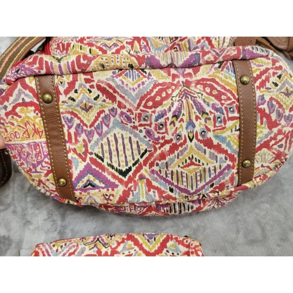 Sakroots Artist‎ Circle Flap Backpack Bag With Matching Pouch, Drawstring